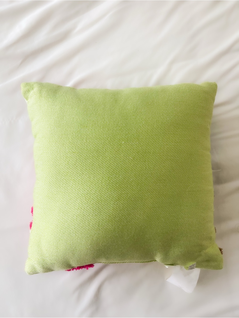 Multicolor Abstract Flower Tufted Throw Pillow – Indoor/Outdoor - Picture 3 of 4